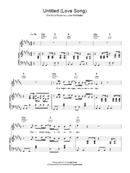 page one of Untitled (Love Song) (Piano, Vocal & Guitar Chords)