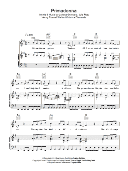 page one of Primadonna (Piano, Vocal & Guitar Chords)