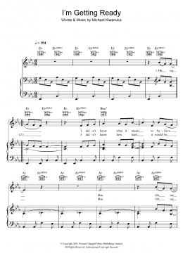 page one of I'm Getting Ready (Piano, Vocal & Guitar Chords)