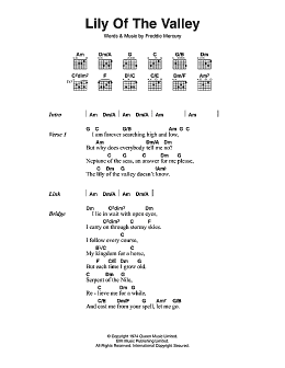 page one of Lily Of The Valley (Guitar Chords/Lyrics)