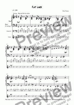 page one of Flat Liner [Jazz 4tet or Trio] Sib 3