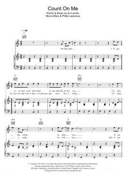 Count On Me Piano Vocal Guitar Chords Print Sheet Music Now
