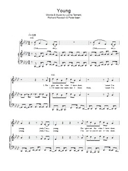 page one of Young (Piano, Vocal & Guitar Chords)