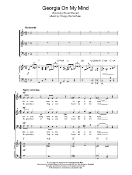 page one of Georgia On My Mind (Choir)