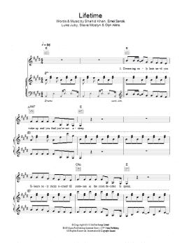 page one of Lifetime (Piano, Vocal & Guitar Chords)
