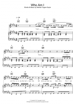 page one of Who Am I (Piano, Vocal & Guitar Chords)