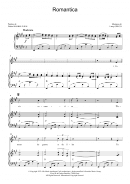 page one of Romantica (Piano, Vocal & Guitar Chords)