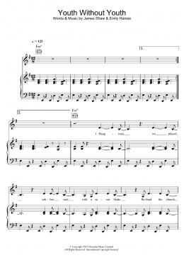 page one of Youth Without Youth (Piano, Vocal & Guitar Chords)