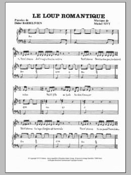 page one of Le Loup Romantique (Piano & Vocal)