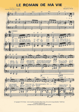 page one of Le Roman De Ma Vie (Piano & Vocal)