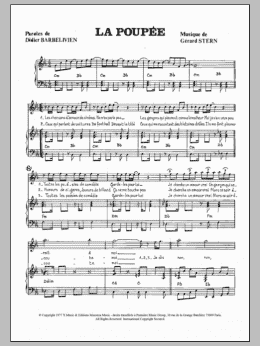 page one of La Poupee (Piano & Vocal)