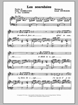 page one of Les Scarabees (Piano & Vocal)