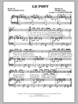 page one of Le Pont (Piano & Vocal)
