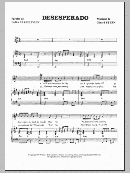 page one of Desperado (Piano & Vocal)