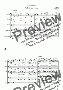 page one of Flute Concertino