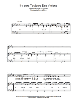 page one of Il Y Aura Toujours Des Violons (Piano & Vocal)