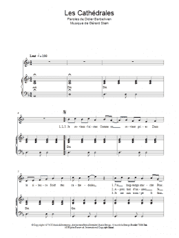 page one of Les Cathedrales (Piano & Vocal)