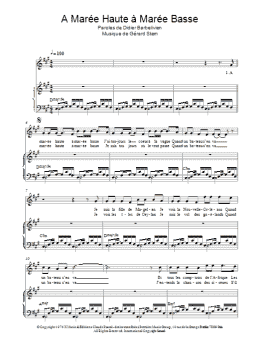 page one of A Maree Haute A Maree Basse (Piano & Vocal)