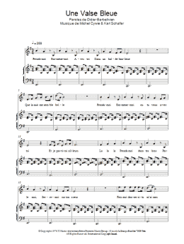 page one of Une Valse Bleue (Piano & Vocal)