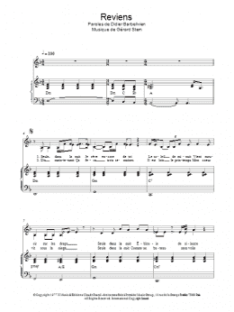 page one of Reviens (Piano & Vocal)