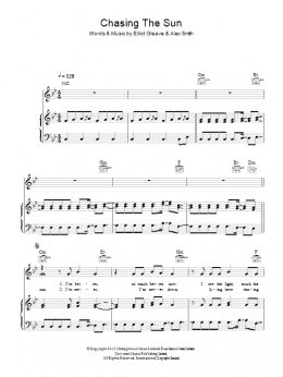 page one of Chasing The Sun (Piano, Vocal & Guitar Chords)