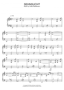 page one of Sehnsucht (Piano Solo)