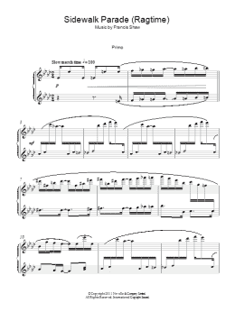 page one of Sidewalk Parade (Ragtime) (Piano Solo)