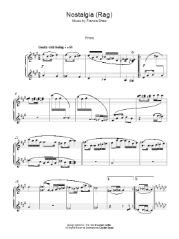 page one of Nostalgia (Rag) (Piano Solo)