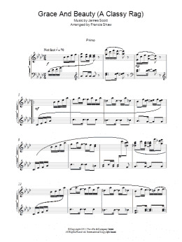 page one of Grace And Beauty (A Classy Rag) (Piano Solo)