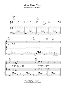 page one of More Than This (Piano, Vocal & Guitar Chords)