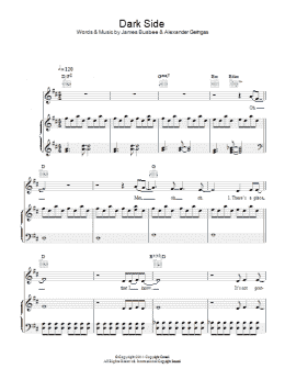 page one of Dark Side (Piano, Vocal & Guitar Chords)