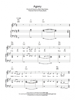 page one of Agony (Piano, Vocal & Guitar Chords)