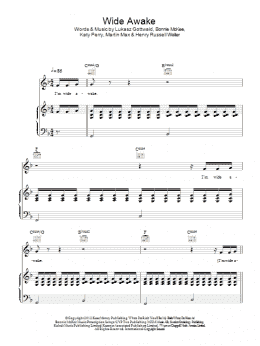 page one of Wide Awake (Piano, Vocal & Guitar Chords)