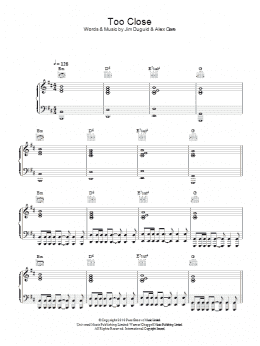 page one of Too Close (Piano, Vocal & Guitar Chords)