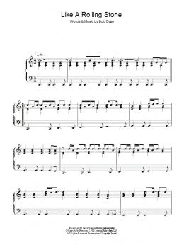 page one of Like A Rolling Stone (Piano Solo)