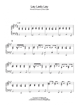 page one of Lay, Lady, Lay (Piano Solo)