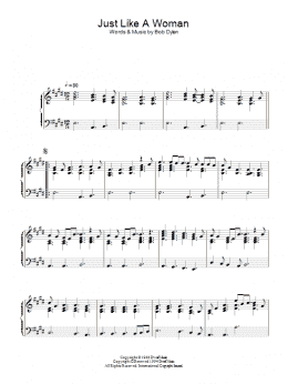 page one of Just Like A Woman (Piano Solo)