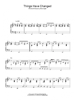 page one of Things Have Changed (Piano Solo)
