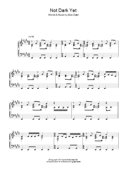 page one of Not Dark Yet (Piano Solo)