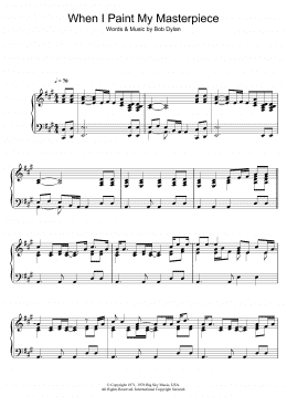 page one of When I Paint My Masterpiece (Piano Solo)
