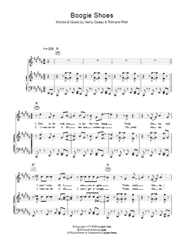 page one of Boogie Shoes (Piano, Vocal & Guitar Chords)
