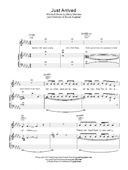 page one of Just Arrived (Piano, Vocal & Guitar Chords)