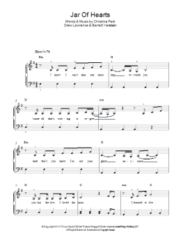 page one of Jar Of Hearts (Easy Piano)