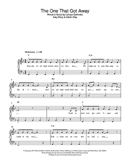 page one of The One That Got Away (Beginner Piano (Abridged))