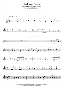 page one of Glad You Came (Violin Solo)