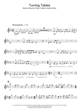 page one of Turning Tables (Violin Solo)