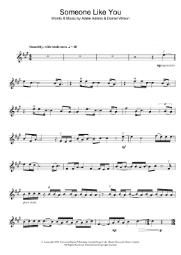 page one of Someone Like You (Violin Solo)