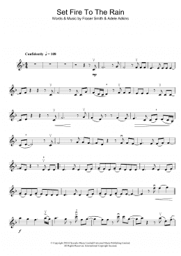 page one of Set Fire To The Rain (Violin Solo)