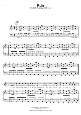 page one of Ruin (Piano, Vocal & Guitar Chords)