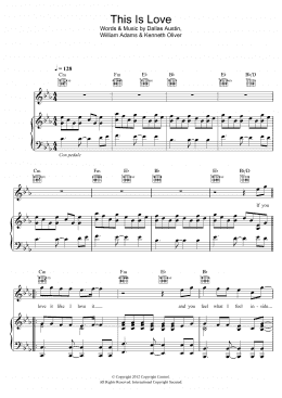 page one of This Is Love (Piano, Vocal & Guitar Chords)